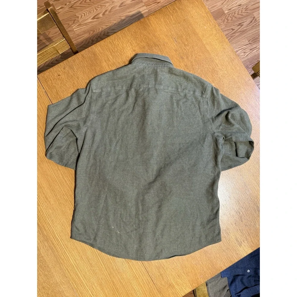 UNTUCKit Shirt Mens Large Slim Fit Olive Green Veneto Button Up Cotton - Picture 5 of 8